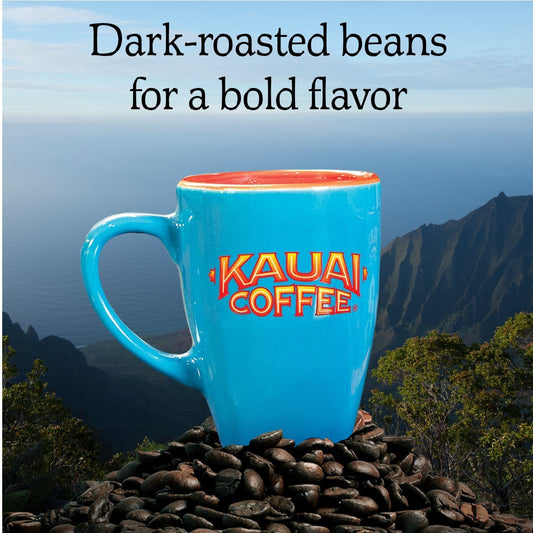 Kauai Coffee Koloa Estate Dark Roast – Ground Coffee, 10 oz Package