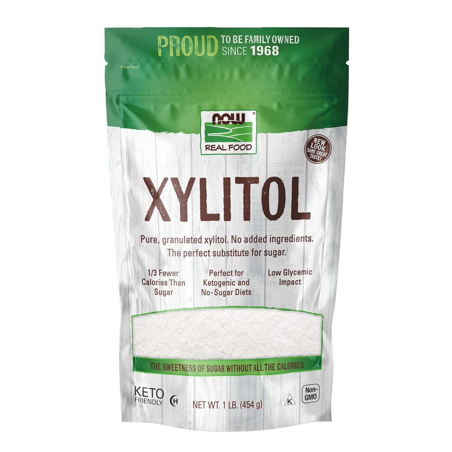 Now Foods, Xylitol, Pure With No Added Ingredients, Keto-Friendly, Low Glycemic Impact, Low Calorie, 1-Pound (Packaging May Vary)