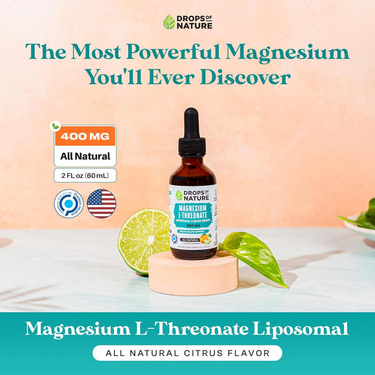 Magnesium L-Threonate Liposomal Liquid Extract | Vegan, Non-GMO, Enhanced Absorption | Liposomal Magnesium L Threonate Supplement for Memory, Cognitive Boost & Relaxation (2 oz 60 mL)