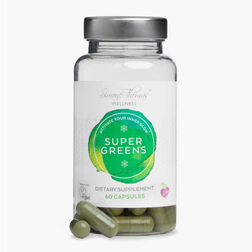 Simone Thomas Wellness Super Greens Hair, Skin & Immune System Supplements | Organic Supplements | Supplement With Vitamins For Hair, Digestion, And Immune System (60 Capsules)