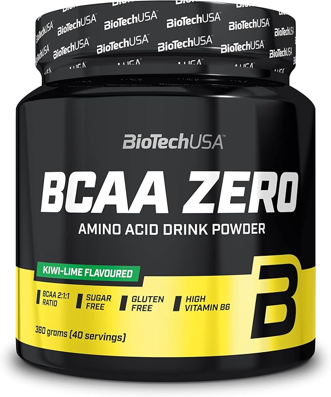 Biotechusa Bcaa Zero | Essential Amino Acid Powder | 6G Bcaa With Instant L-Leucine | Vegan | Sugar-Free, Lactose-Free, Gluten-Free, 360 G, Kiwi-Lime