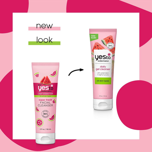 Yes To Watermelon, Light Hydration Super Fresh Cleanser, All Skin Types, Refresh & Hydrate Skin, Fresh, 4 Fl Oz