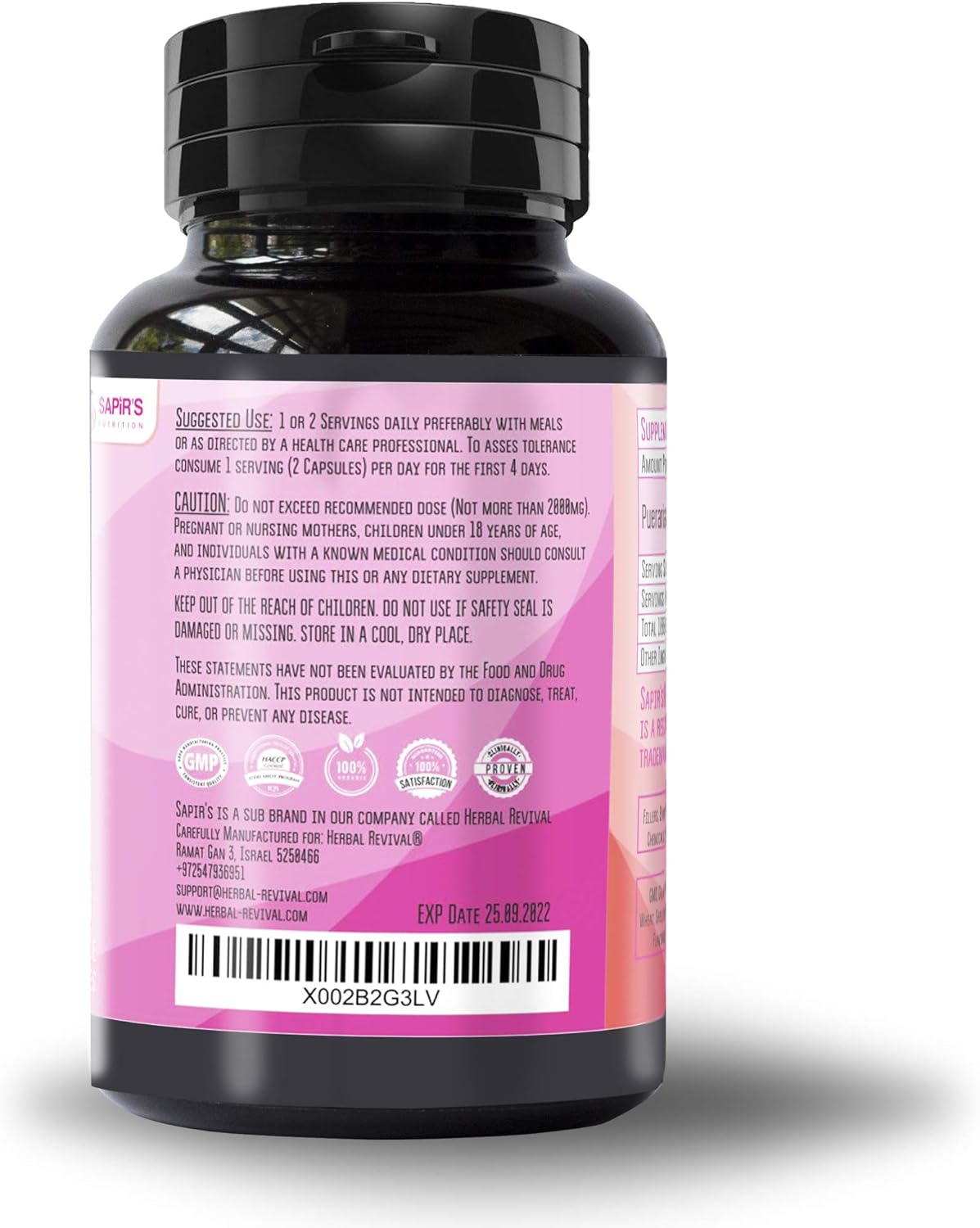 Pueraria Mirifica Capsules 2000Mg Daily - Breast Enhancement Pills And Estrogen Supplement For Women And Men, Breast Enlargement Pills For Women And Transgender - Breast Growth Breast Enhancer : Health & Household