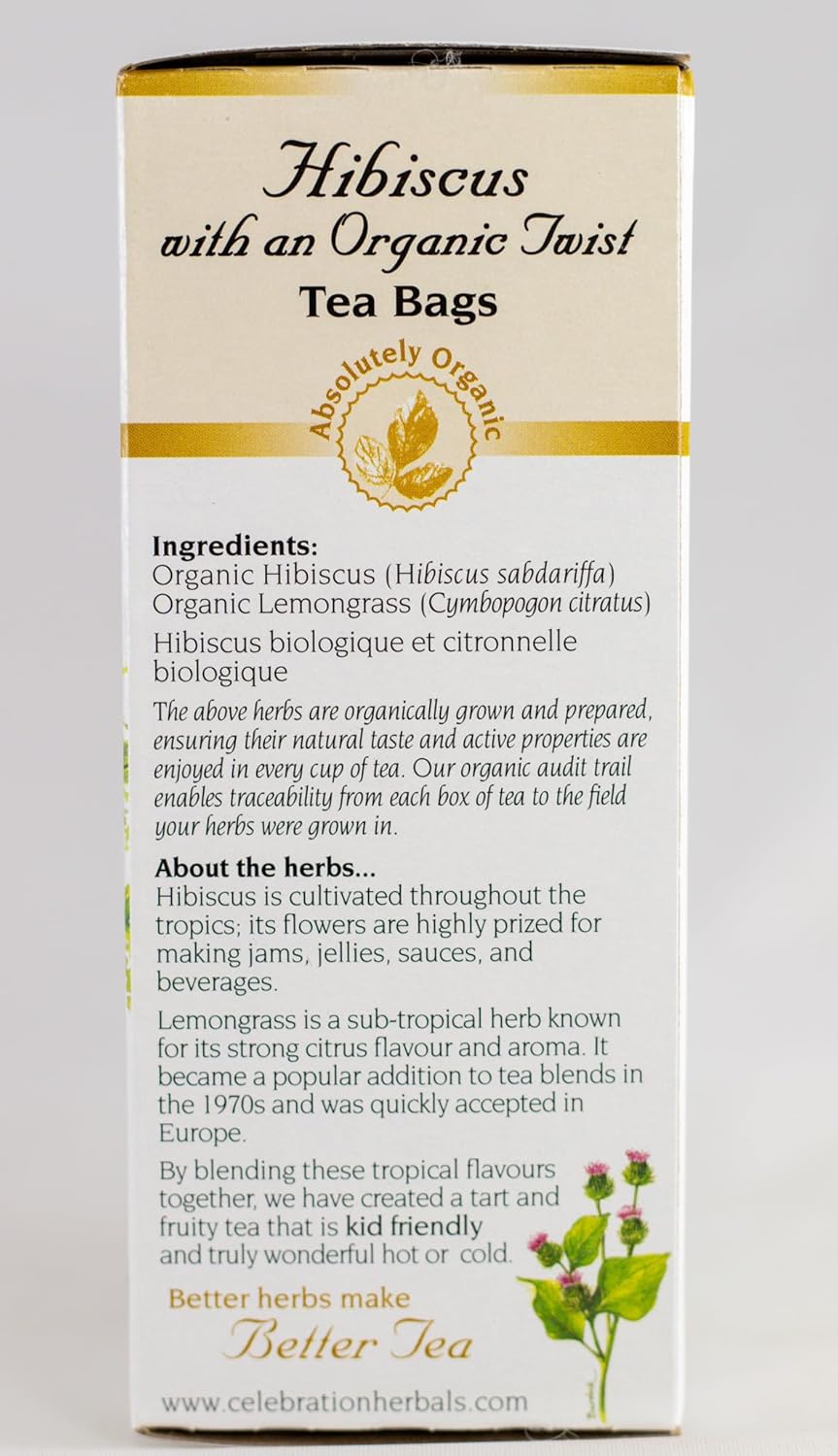 Celebration Herbals Hibiscus Organic Twist 24 Bag, 0.02 Pound : Grocery & Gourmet Food