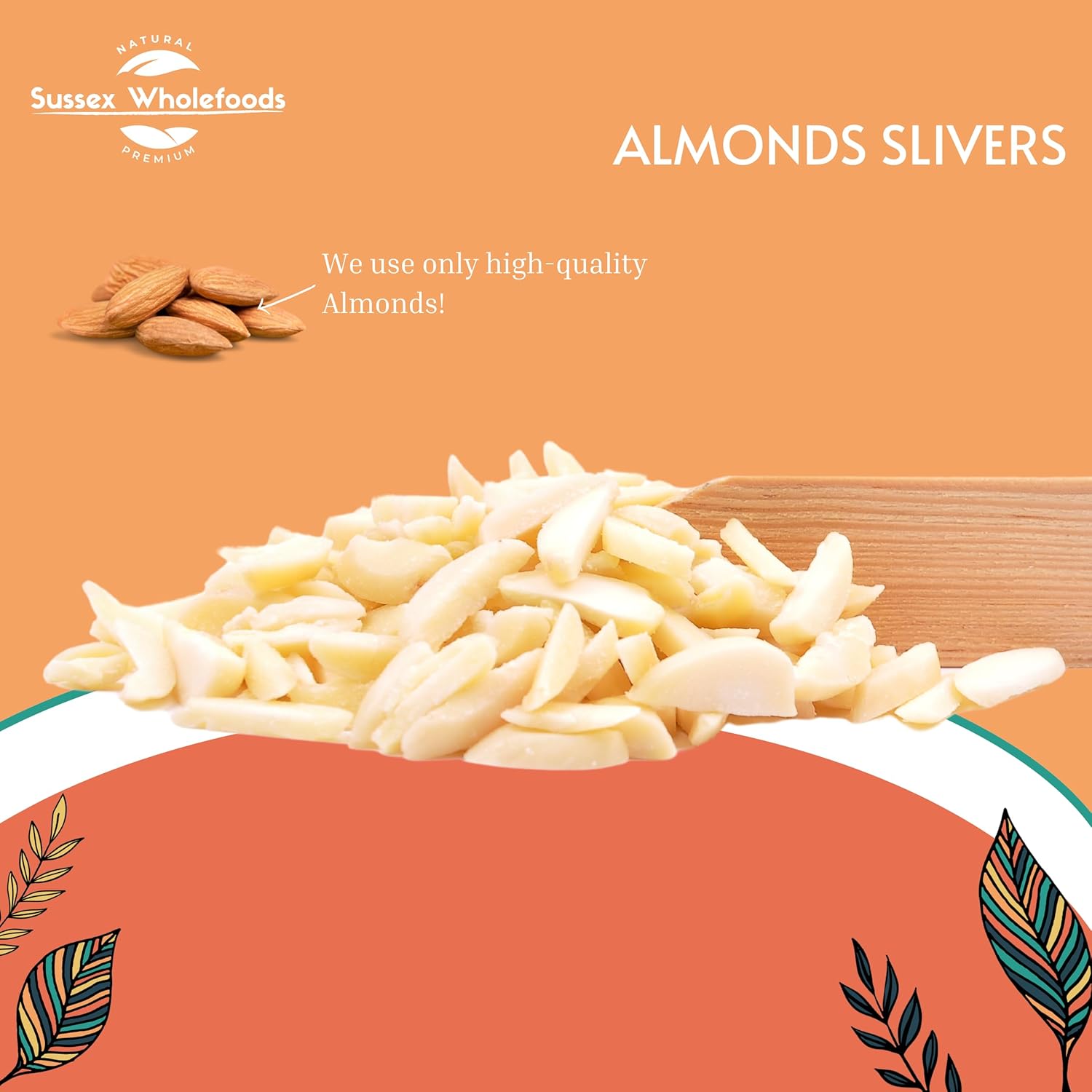 Sussex Wholefoods Almonds Slivers [Strips] 250G
