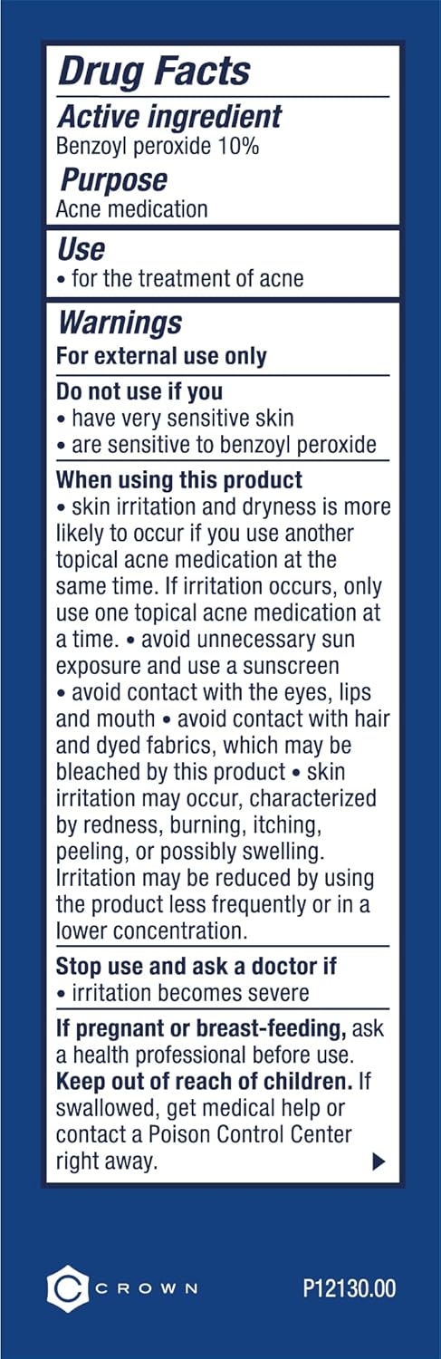 Panoxyl Acne Foaming Wash Benzoyl Peroxide 10% Maximum Strength Antimicrobial, 3 Oz, Pack Of 2