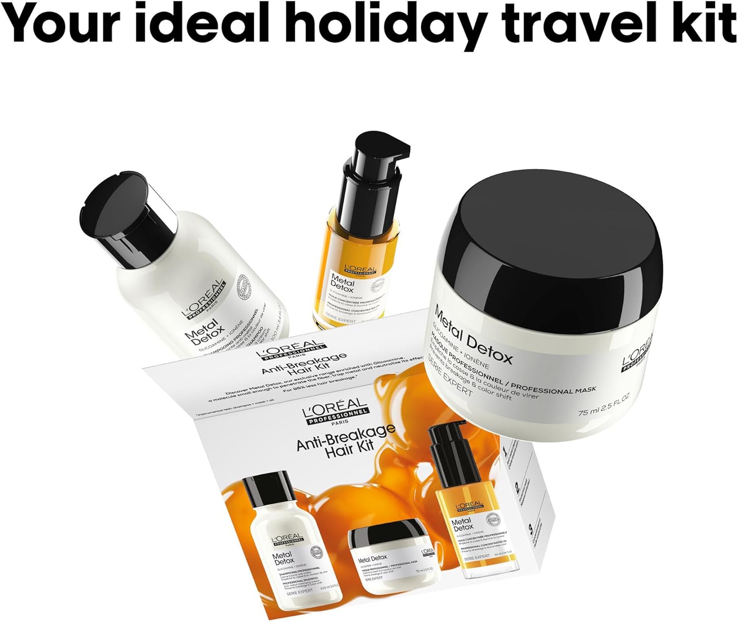 L’Oréal Professionnel Metal Detox Shampoo, Hair Mask & Hair Oil Discovery Kit, Prevent Damage and Colour Fade from Hard Water, Clarifying shampoo, Hair Treatment, Shine, 100ml, 75ml & 30ml : Amazon.co.uk: Beauty