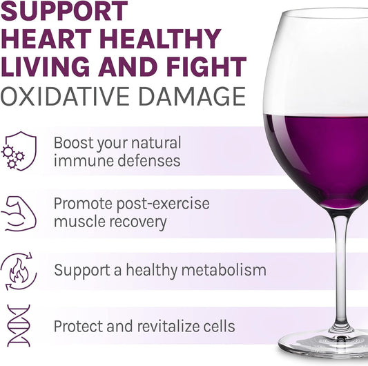 Reserveage Nutrition Beauty Resveratrol 250 Mg - Best Trans-Resveratrol - Vegan Antioxidant Supplement For Cellular & Heart Health - Aids Healthy Aging & Immune Health - 120 Vegetable Capsules
