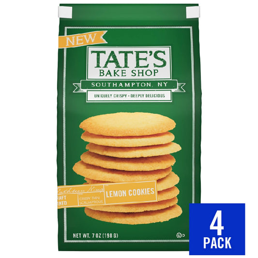 Tate'S Bake Shop Lemon Cookies, 4 - 7 Oz Bags