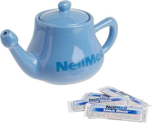NeilMed Nasaflo Porcelain Neti Pot, 50 Count (packaging may vary)