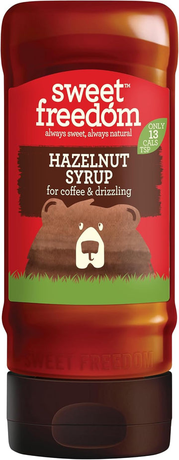 Sweet Freedom Hazelnut Syrup - 350 G | Natural Great Taste With Sweetness Derived From Fruit | Ideal For Coffee, Baking & Dessert | No Preservatives Or Allergens | Vegan | Only 13 Cal Per Teaspoon