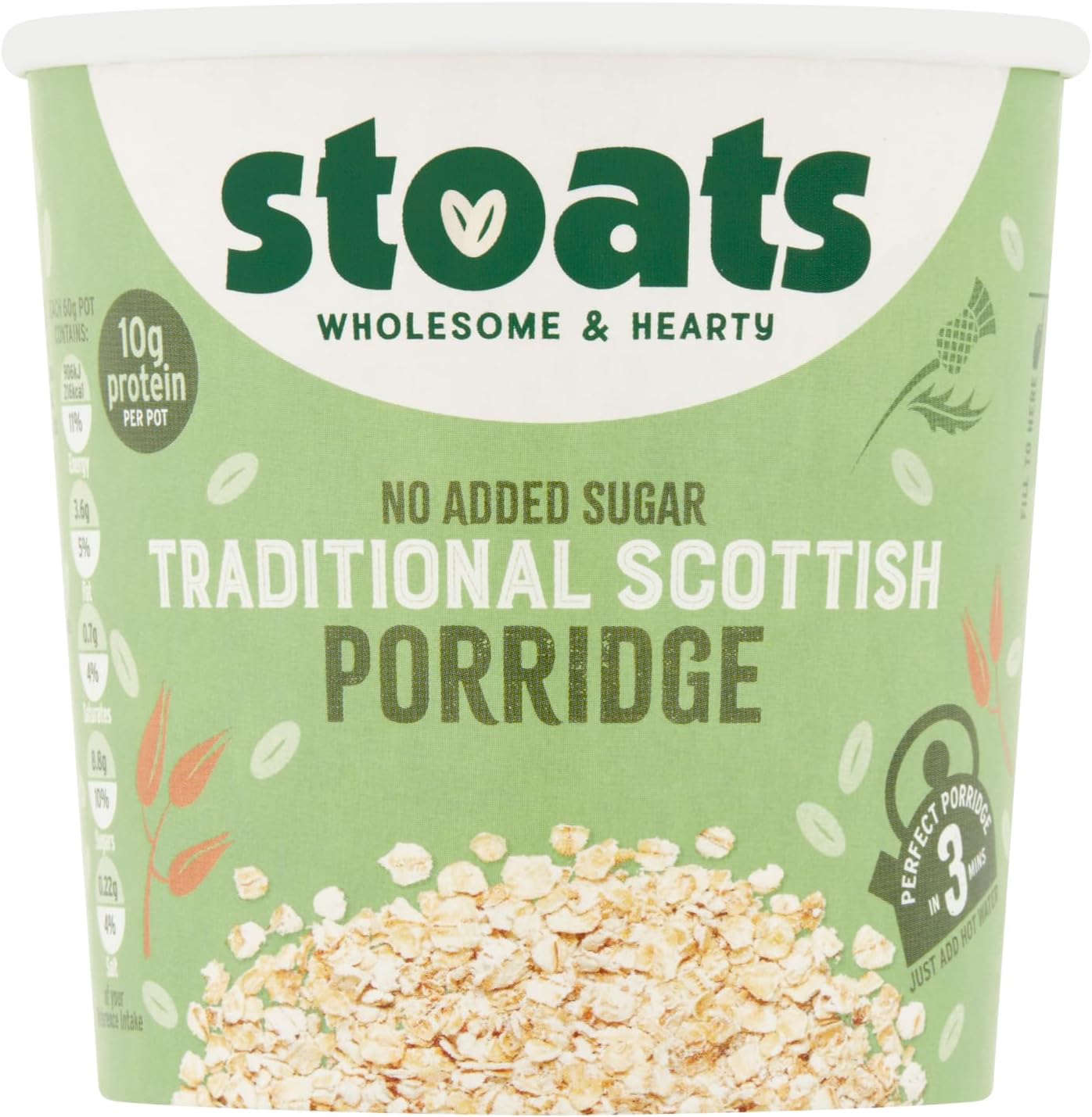 Stoats - Quick Pot - Classic Scottish Porridge - 60G : Grocery & Gourmet Food
