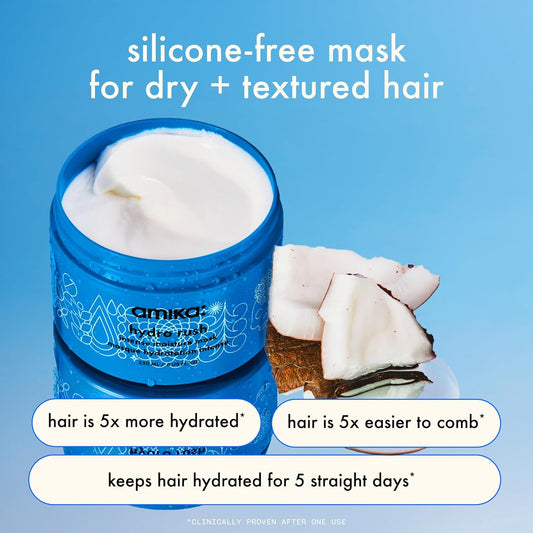 Amika Hydro Rush Intense Moisture Mask With Hyaluronic Acid : Beauty & Personal Care