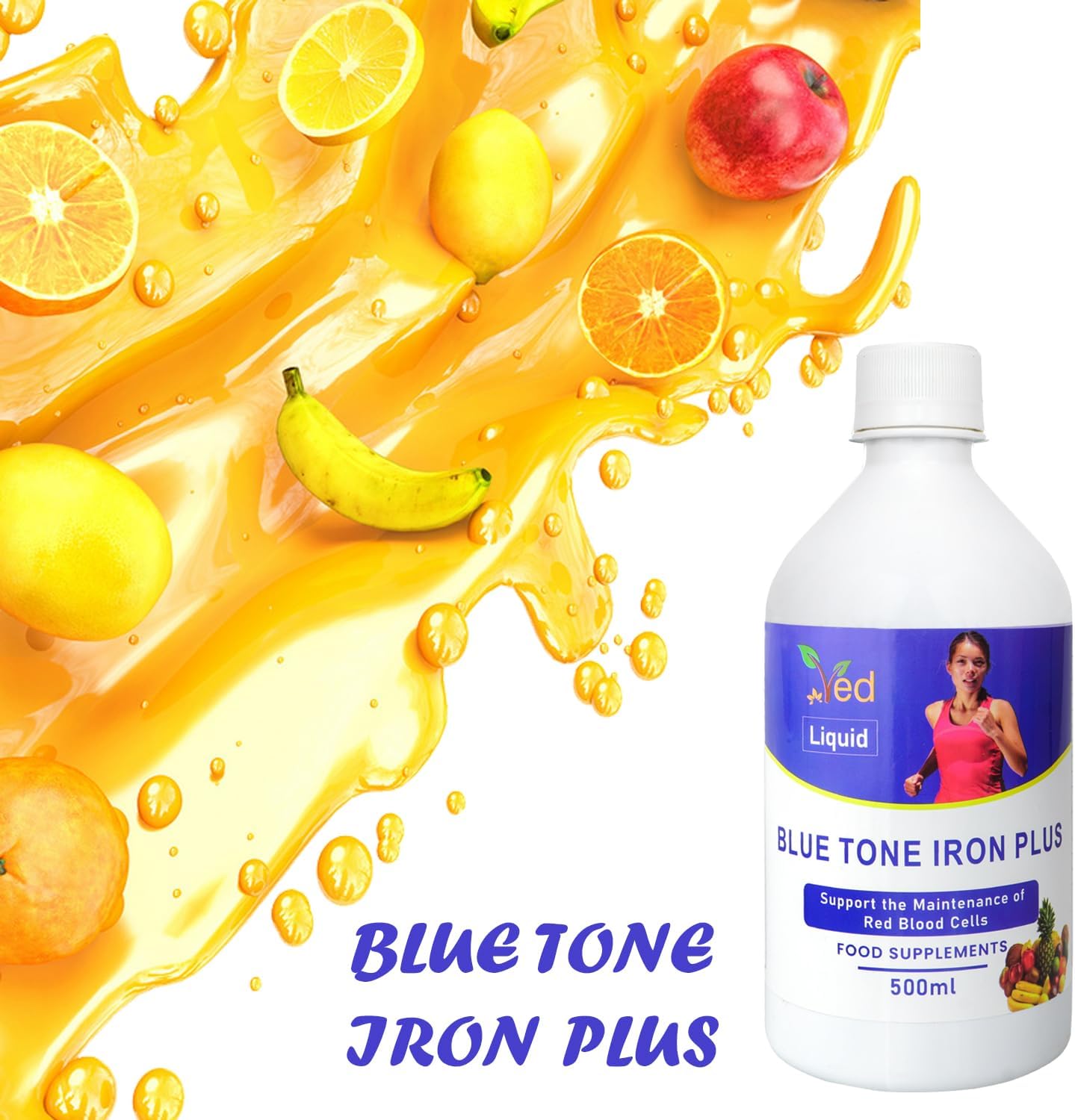 Ved Natural Liquid Iron Supplement, Mix Fruit Flavour with Vitamin C, High Absorption, Enhances Energy and Boost Immunity, Men Women, Gentle On The Stomach, 25 Day Supply. : Amazon.co.uk: Health & Personal Care