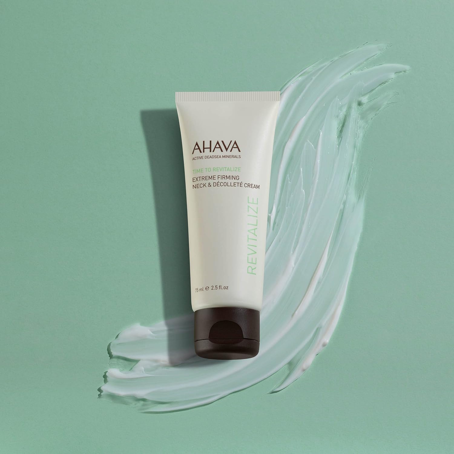 Ahava Time To Revitalize Extreme Firming Neck & Décolleté Cream - Promotes Firmness, Nourishes & Softens, Reduce Signs Of Aging, Includes Osmoter, Resveratrol, Goji Berry & Matrixyl 3000, 2.5 Fl.Oz : Beauty & Personal Care