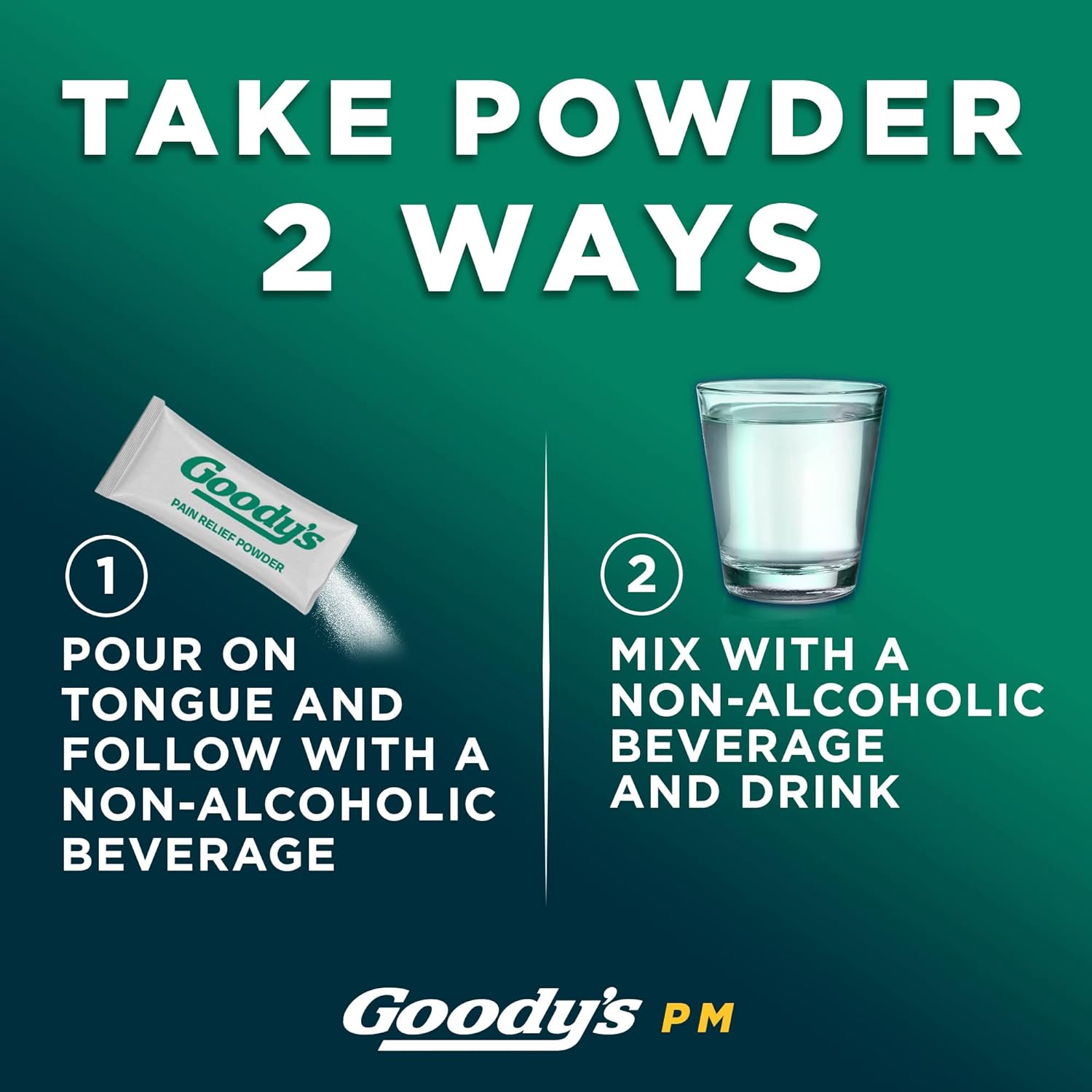 Goody's PM for Pain with Sleeplessness Nighttime Powder, 6 Powder Sticks : Health & Household
