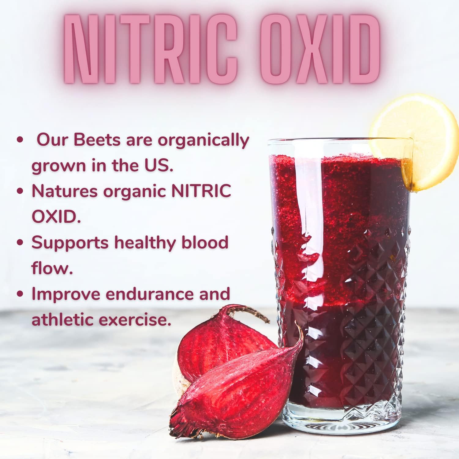 OPTIVIDA Nitric Oxide Beet Powder Organic | All Natural Beets Roots Supplements | Support Blood Flow, Heart & Liver Health | Vegan, Non-GMO, and Gluten Free 30 Servings : Health & Household