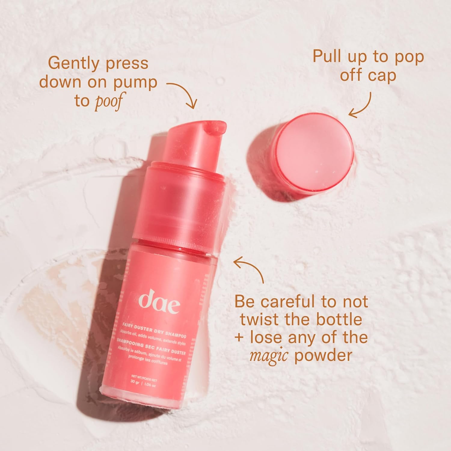 Dae Hair Fairy Duster Dry Shampoo Powder - Volumizing Non-Aerosal Natural Ingredients : Beauty & Personal Care