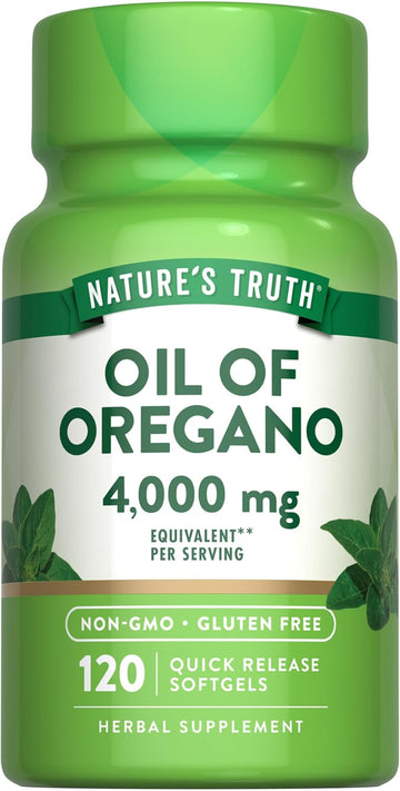 Nature'S Truth Oil Of Oregano Softgels | 4000 Mg | 120 Count | Non-Gmo & Gluten Free Herbal Supplement