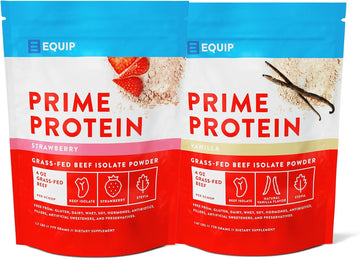 Equip Foods Prime Protein Powder Strawberry & Prime Protein Powder Vanilla