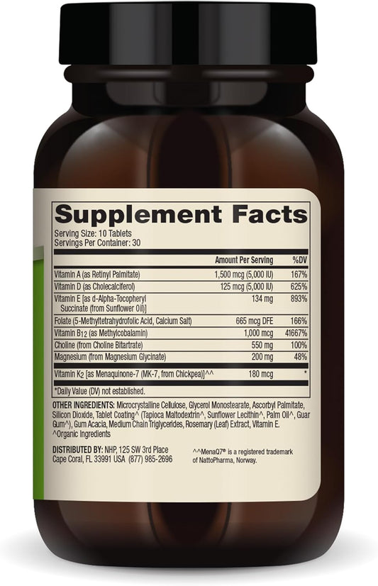 Dr. Mercola Multivitamin Mini-Tabs, 30 Servings (300 Tablets), With 8 Key Nutrients, Dietary Supplements, Supports Immune And Brain Health, Non-Gmo