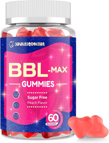 Booty Gummies For Women - Bbl Gummies With Multivitamins And Herbal Extracts - Peach Flavor - 60 Count