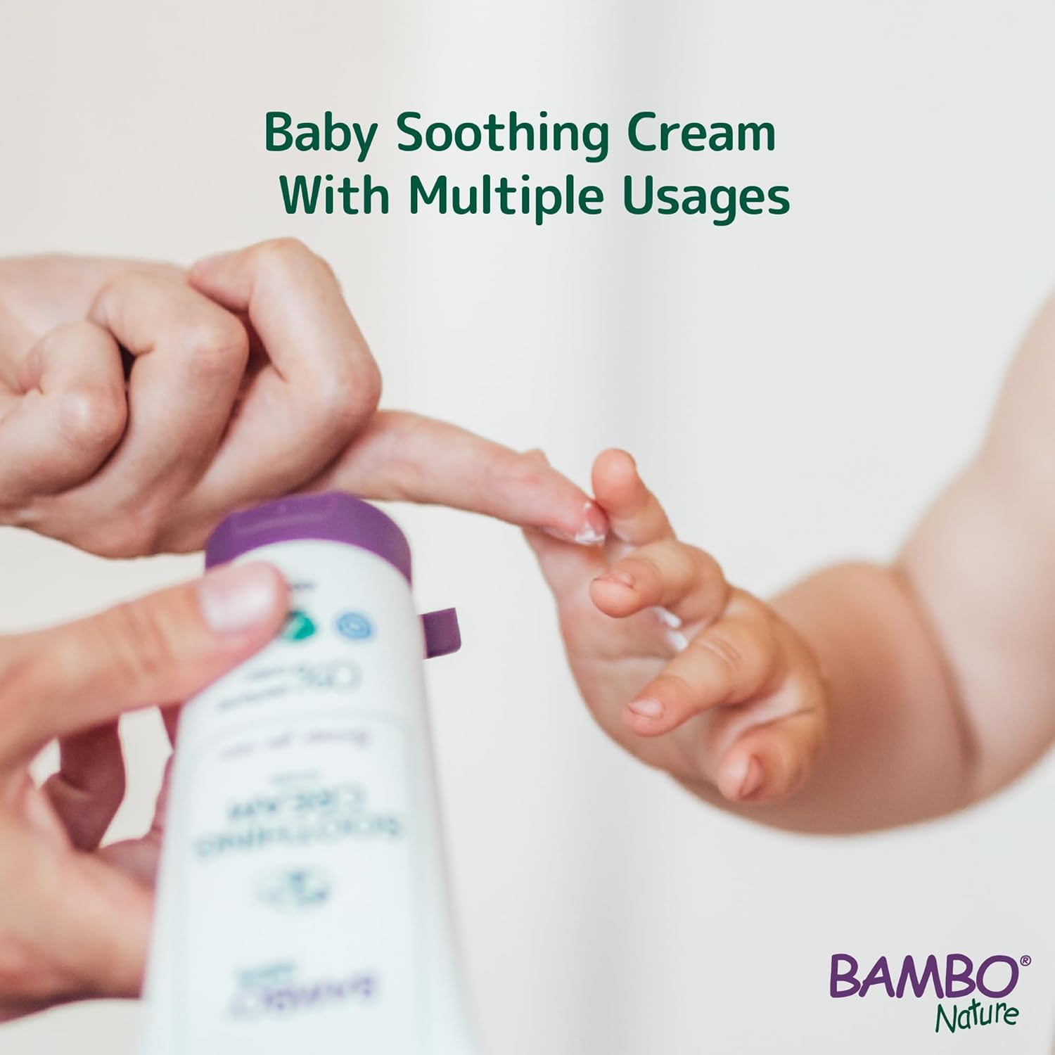 Bambo Nature Soothing Nappy Cream, Newborn Essentials, Eco-Labelled Nappy Cream, Soothes & Restores Irritated Skin, Eco Baby Soothing Cream, Baby Essentials For Newborn, Sustainable & Safe 100ml