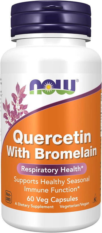 NOW Supplements, Quercetin with Bromelain, Balanced Immune System*, 60 Veg Capsules