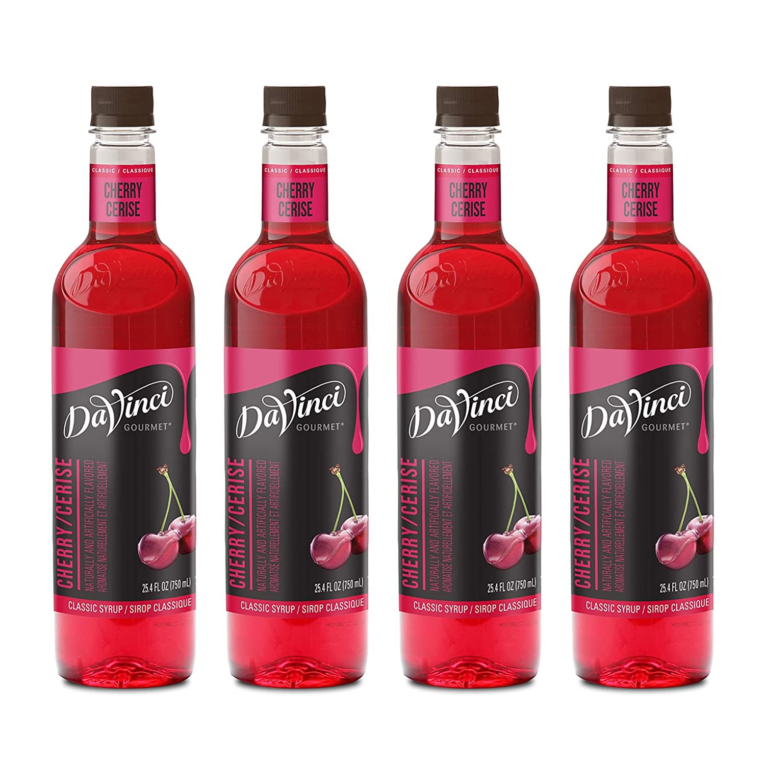 Davinci Gourmet Classic Cherry Syrup, 25.4 Fluid Ounce (Pack Of 4)