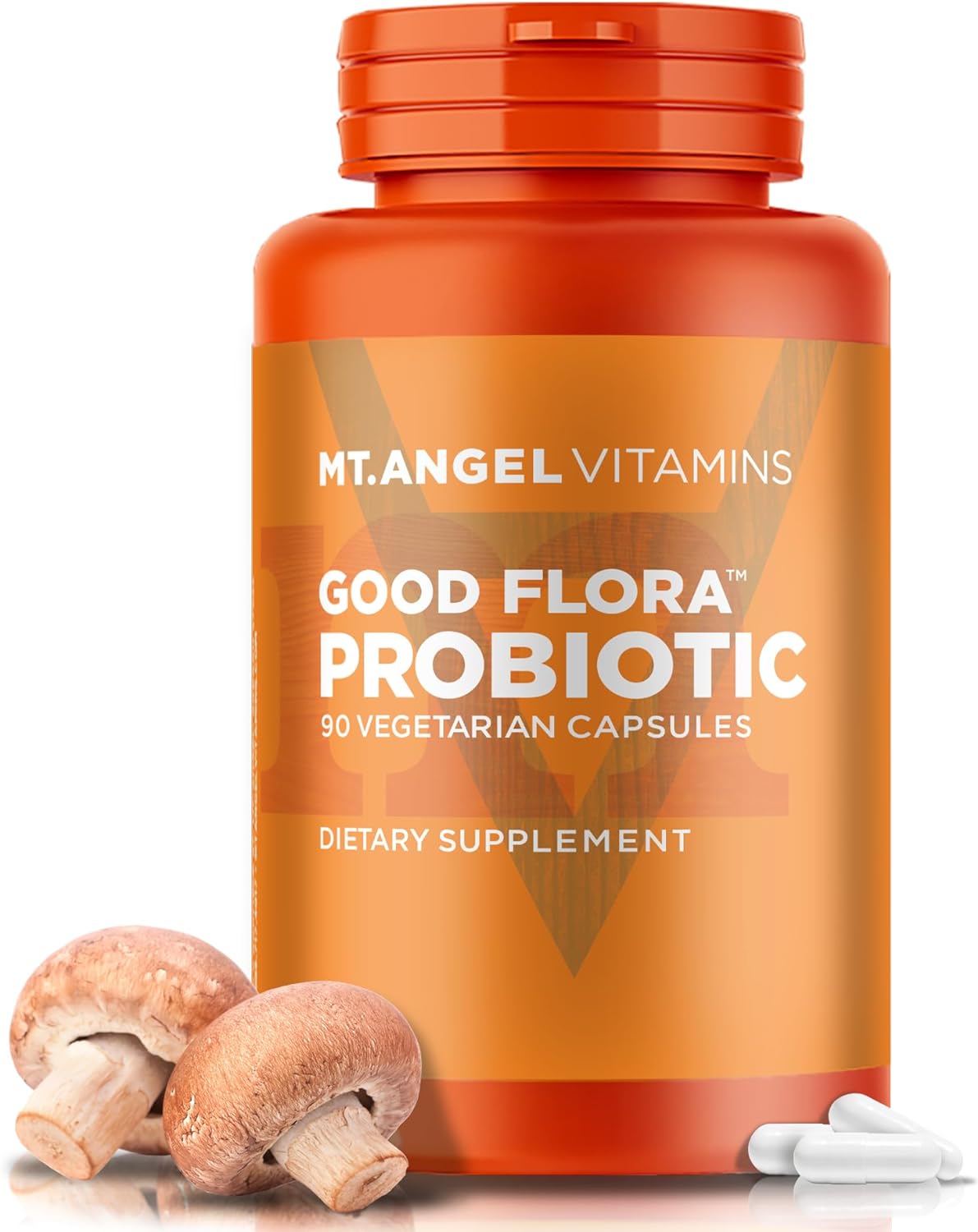 Mt. Angel Vitamins - Good Flora Probiotic, Supports Healthy Digestion And Bacteria (90 Vegetarian Capsules)