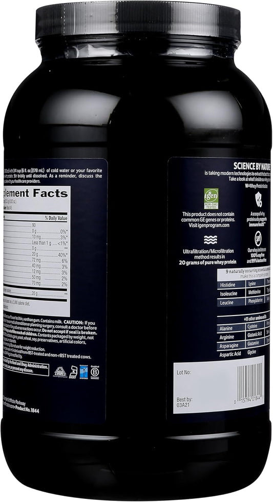 Biochem 100% Whey Isolate Protein - Natural Flavor - 20G Of Protein - Pre & Post Workout - Meal Replacement - Keto-Friendly - Easily Digestible - Silky Smooth Taste - Easy To Mix (36.9 Oz)