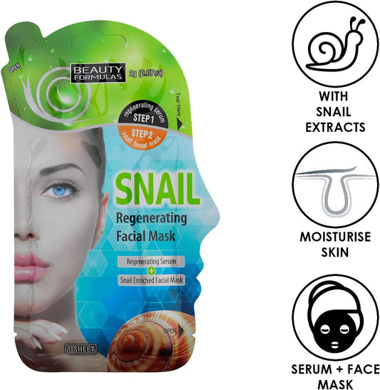 Beauty Formulas Snail Regenerating Facial Mask