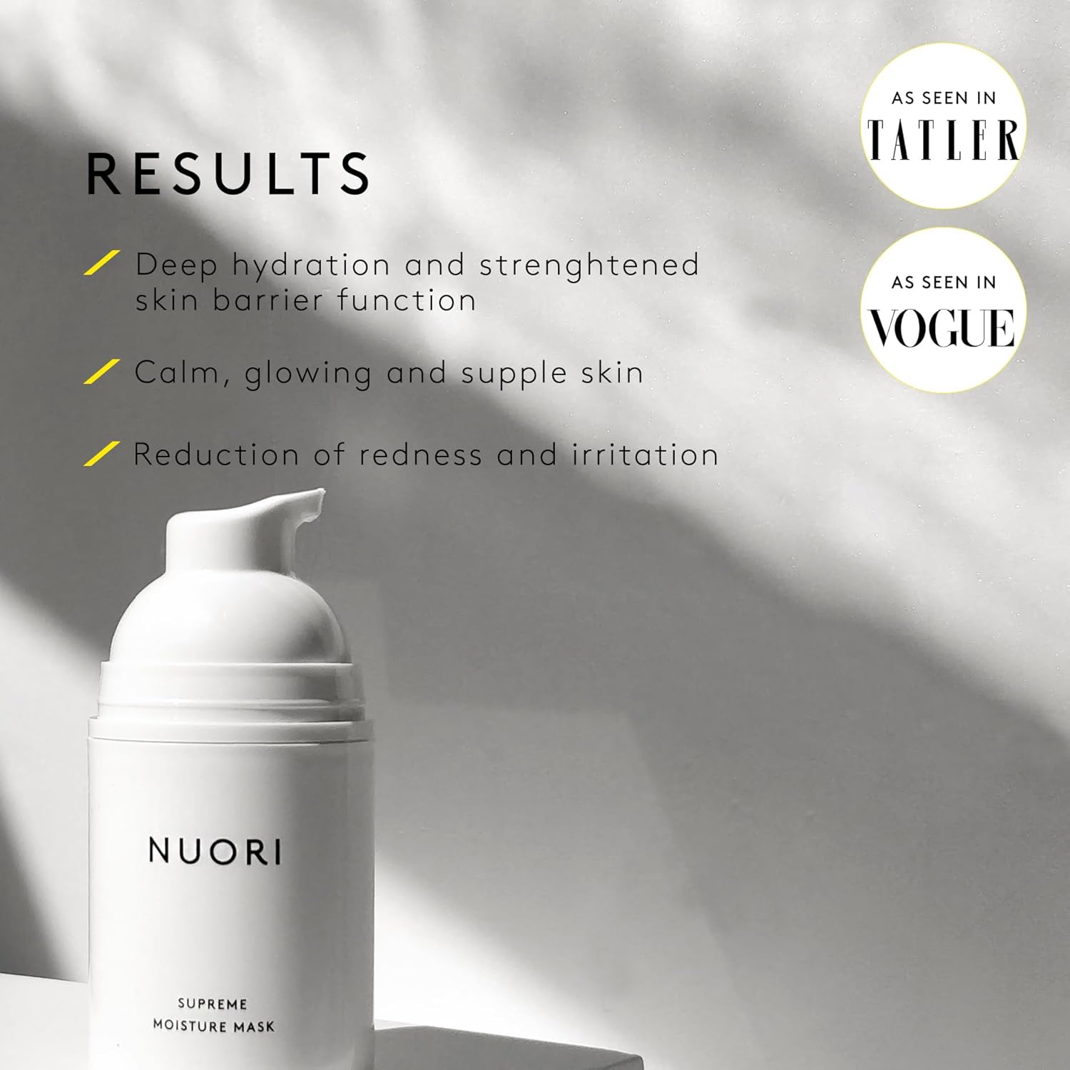 Nuori Supreme Moisture Mask | Lightweight, Hydrating And Creamy Moisture Mask, For All Skin Types, All Natural, 50 Ml / 1.7 Fl Oz : Beauty & Personal Care