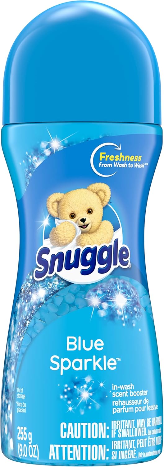 Snuggle Scent Shakes In-Wash Scent Booster Beads, Blue Sparkle, 9 Ounce (Pack Of 4)