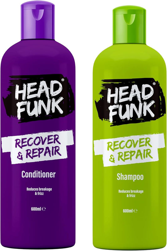 Multipack -Head Funk Hair Products - Choose From Colour Revive - Smoothing & Moisturizing - Recover & Repair -Nourishing - Shampoo And Conditioner (Recover & Repair, Shampoo & Conditioner)