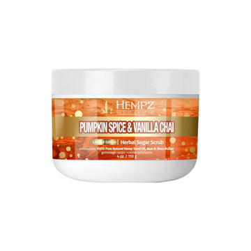 Hempz Limited Edition Pumpkin Spice & Vanilla Chai Sugar Body Scrub 4 Oz