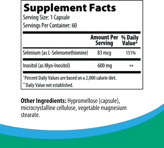 Rootcology By Dr. Izabella Wentz | Selenium + Myo-Inositol | Comprehensive Blend To Promote Hormone Balance And Immune System Health | 60 Capsules