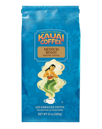 Kauai Coffee Koloa Estate Medium Roast - Ground Coffee, 24 oz Package