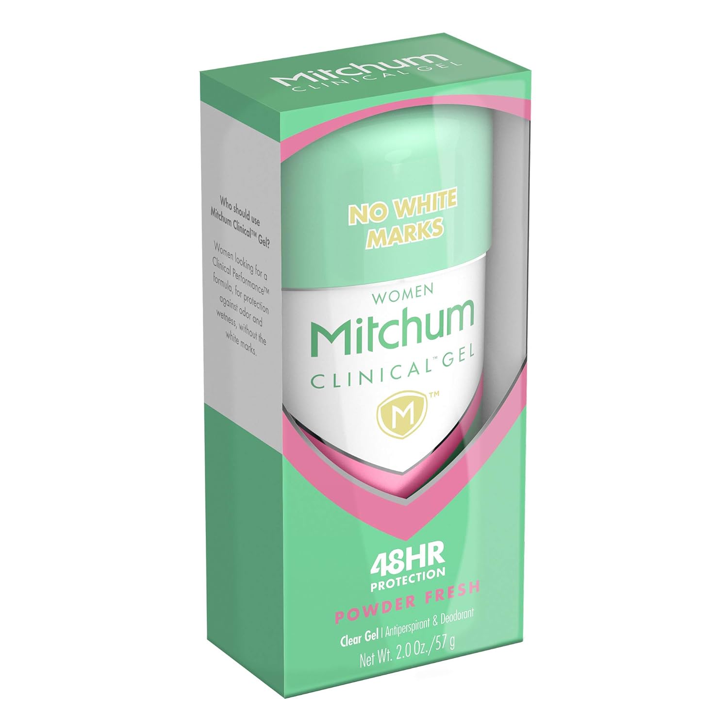 Mitchum Women Clinical Gel Antiperspirant Deodorant, Powder Fresh, 2.0oz : Beauty & Personal Care