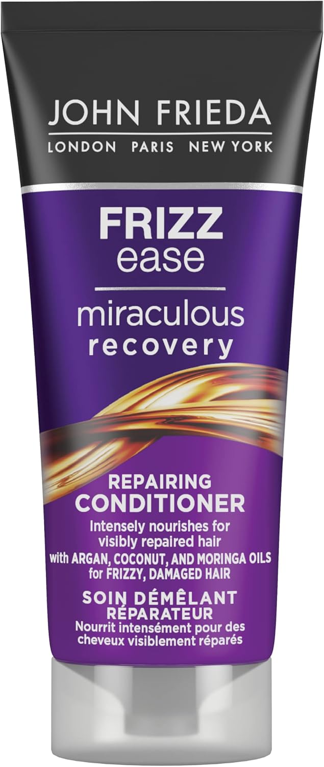 John Frieda Frizz Ease Miraculous Recovery Mini Conditioner 50Ml, Repairing Travel Conditioner For Damaged Hair And Split Ends