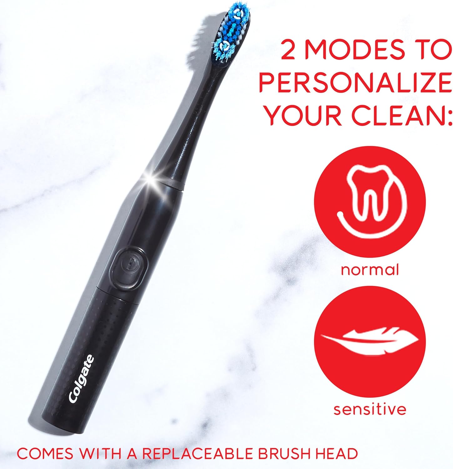 Colgate 360 Optic White Pro-Series Battery Black Toothbrush : Health & Household