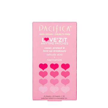 Pacifica Beauty Love'Zit Anytime Patches, Skincare, Salicylic Acid, Niacinamide, Blemish, Breakouts, Pimple Patches, Covering Zits And Blemishes, Acne Treatment, Face Care, Vegan (32 Patches)