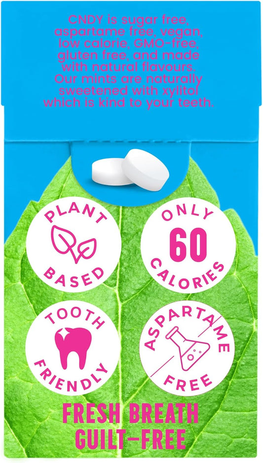 Cndy Mints | Berry Xylitol Mints | Aspartame Free | Sugar Free, 60 Cal, Vegan | Naturally Flavoured, 25 Pieces (Pack Of 12)