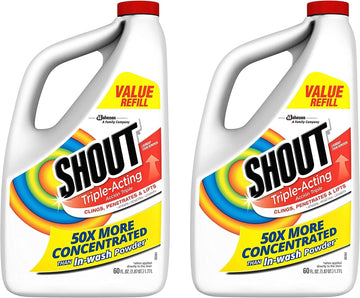 Shout Triple-Acting Liquid Refill, 60 Ounces (Pack of 2)