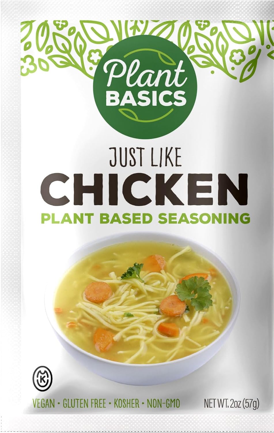 Plant Basics - Plant Based Seasoning, Just Like Chicken, 2 ounce, Vegan, Gluten Free, Kosher, Non-GMO