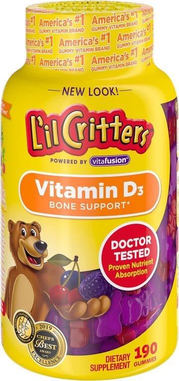 L'il Critters Vitamin D Gummy Bears, 190 Count