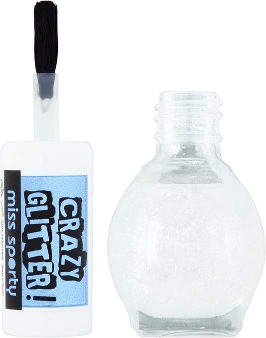 Miss Sporty Number 3 Crazy Glitter Top Coat, 7 Ml, Be Crazy 'N' Don'T Pink Twice!
