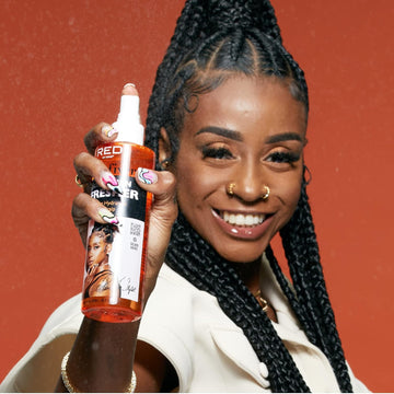 Red By Kiss Braid Sheen Refresher Spray, Long Lasting Hydration, Refresh Curls & Braid,Highest Shine, Soothes Scalp, Nourishes Dry Crips Hair, Enriched With Certified Organic Jamaican Black Castor Oil