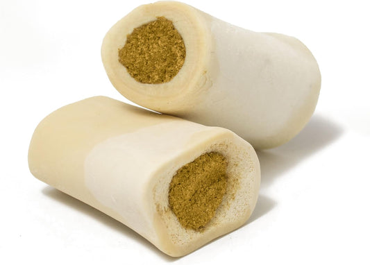 Cadet Stuffed Shin Bone - Highly Digestible, High Protein, Long-Lasting Dog Chew Bone For Aggressive Chewers, Supports Dental Health, - Cheese Flavor, Large (1 Count)