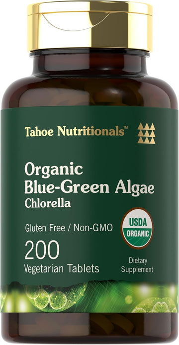 Carlyle Chlorella Blue Green Algae 250Mg | 200 Tablets | Vegetarian, Non-Gmo, Gluten Free Supplement | Tahoe Nutritionals